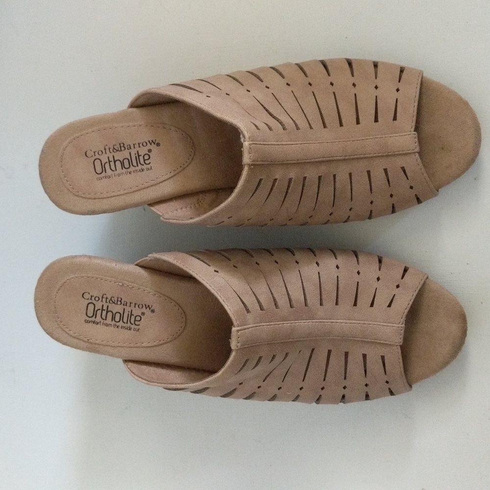 Croft & Barrow  Wedge Sandals Size 5.5 - Picture 2 of 5